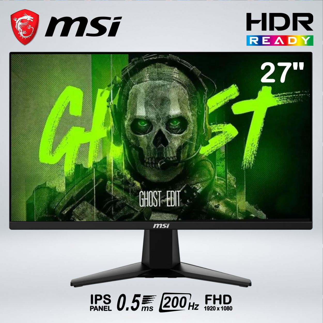 MONITOR GAMER MAG 274F FULL HD 27 RAPID IPS 200HZ 0.5ms HDReady AI VISION