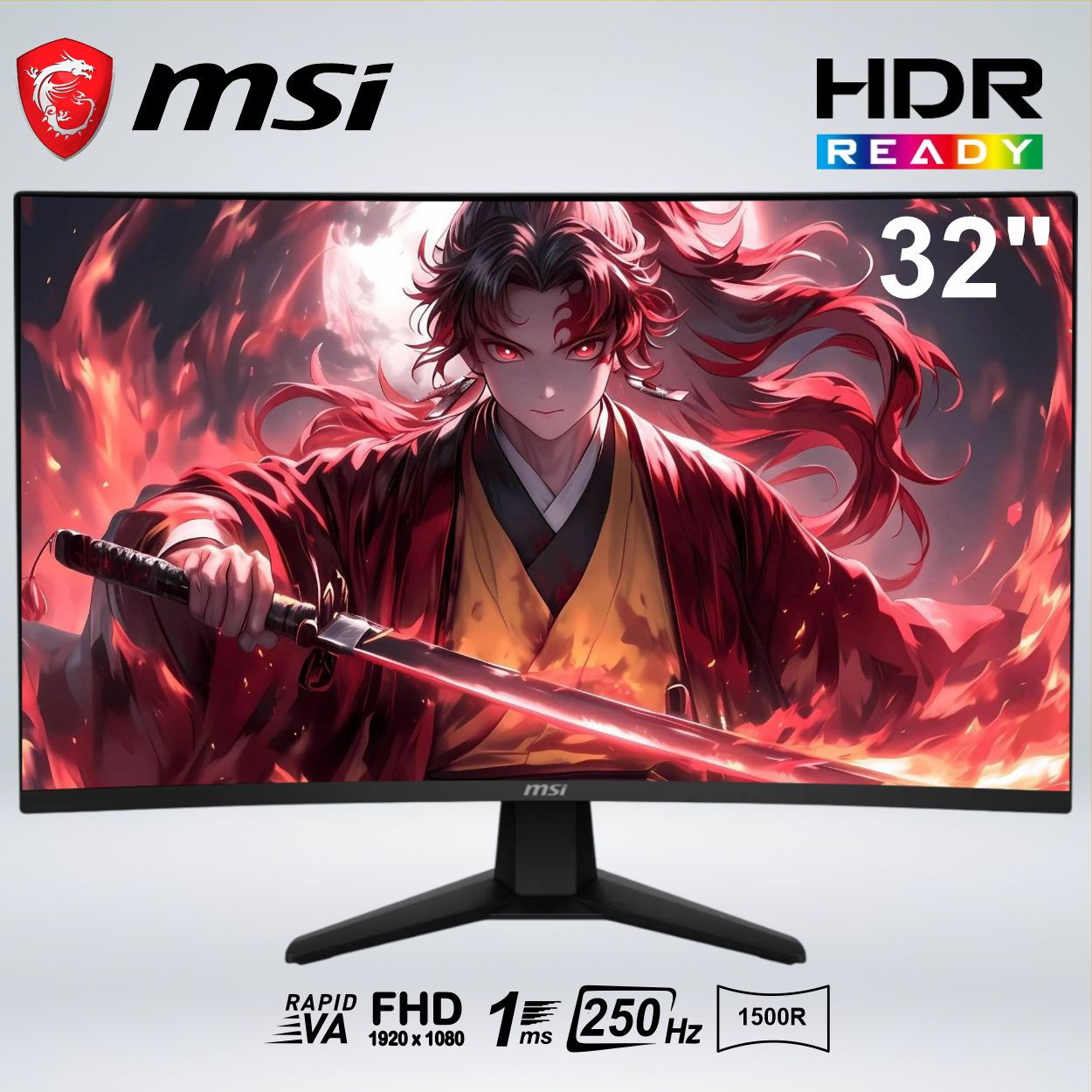 MONITOR GAMER CURVO MAG 32C6X FULLHD 32'' 250HZ 1MS 1500R