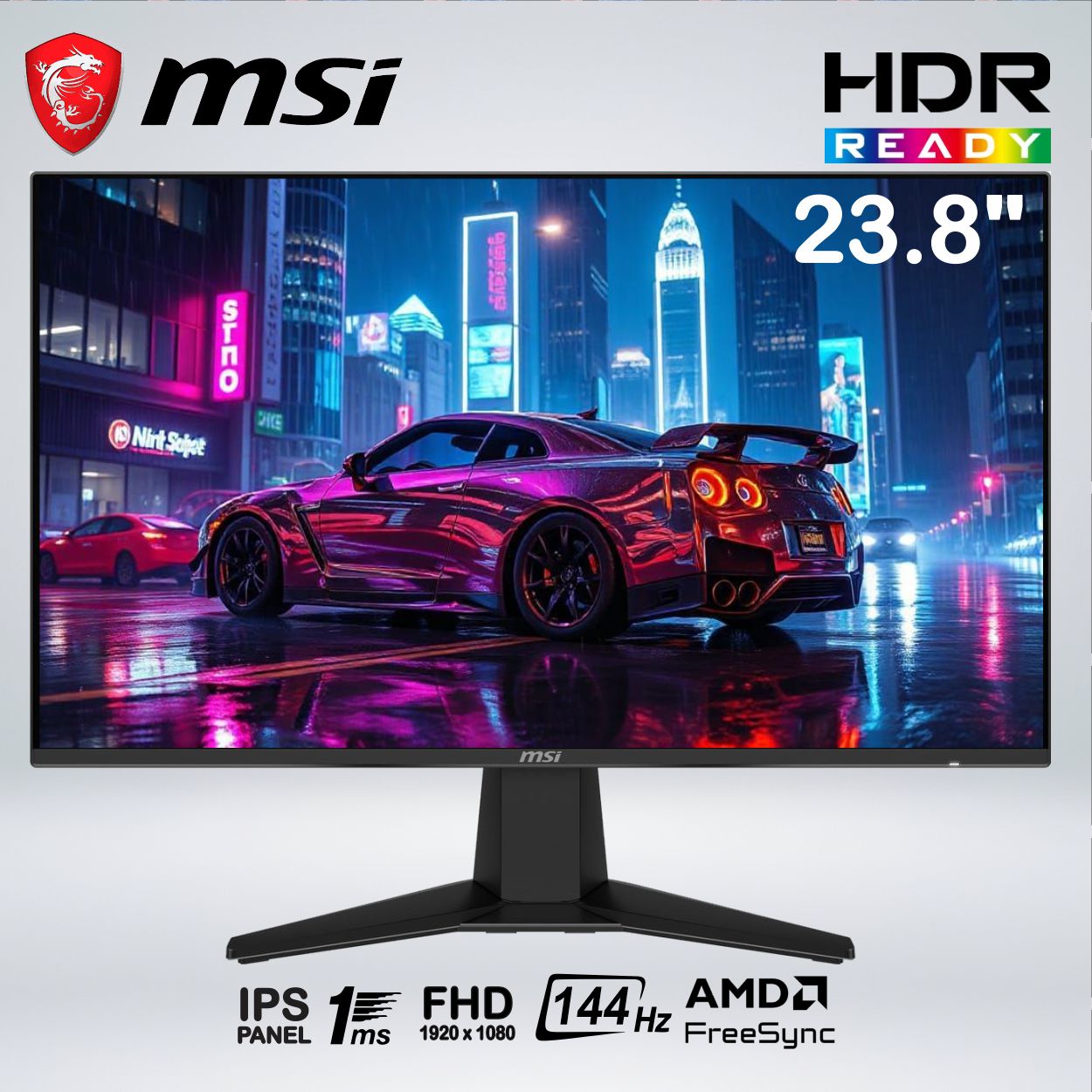 MONITOR GAMER G242L E14 FULLHD 23.8 PULGADAS IPS 144hz 1ms HDRready AI VISION
