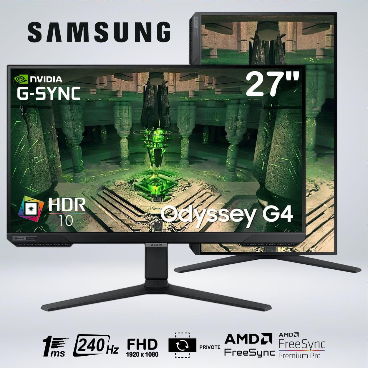 MONITOR GAMER ODYSSEY G4 FULL HD 27''  240Hz 1MS HDR10 LS27BG402ENXGO