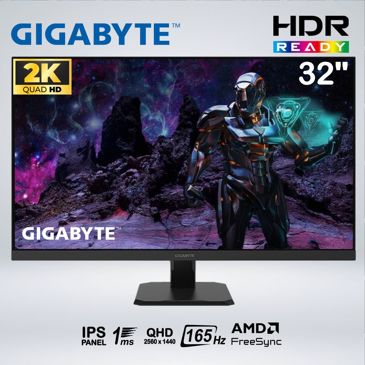 MONITOR GS32Q GAMER QHD 32'' IPS 165hz 1ms HDR AMDfreesync