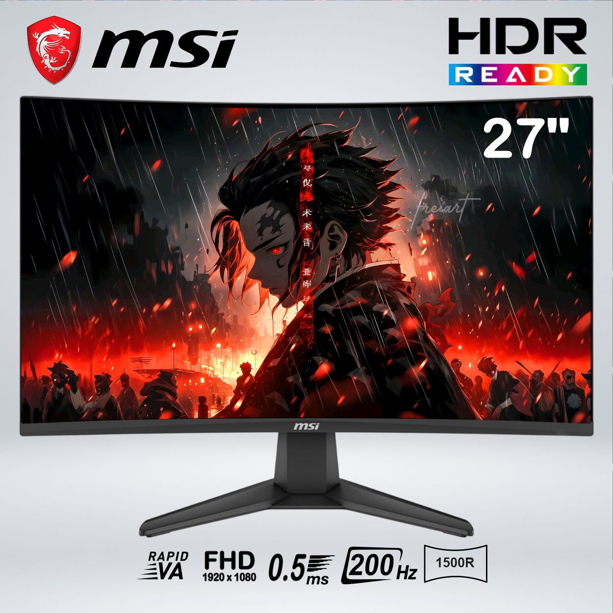 MONITOR MAG 276CF E20 FULLHD 27 PULGADAS rapidVA 200hz 0.5ms HDReady 1500R