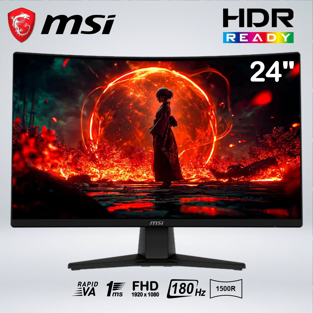 MONITOR CURVO MAG242C FULL HD 24''  VA 180hz 1ms 1500R HDReady AIVISION