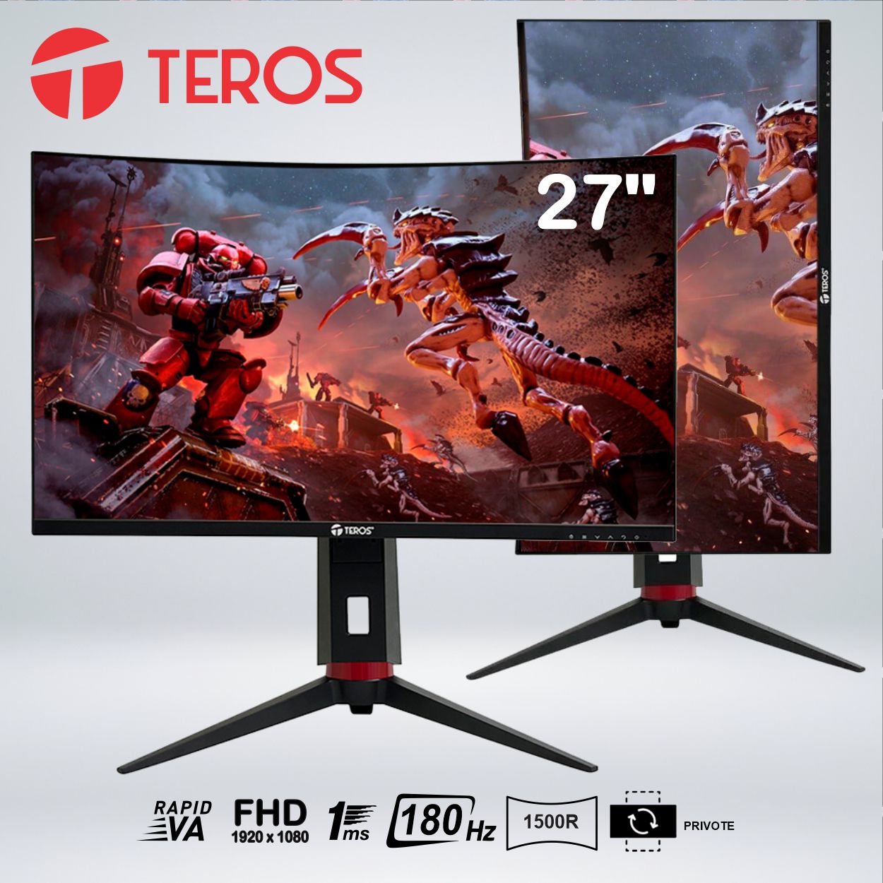 MONITOR GAMER CURVO TEROS TE-2766G 27'' FHD VA 180 HZ 1 MS