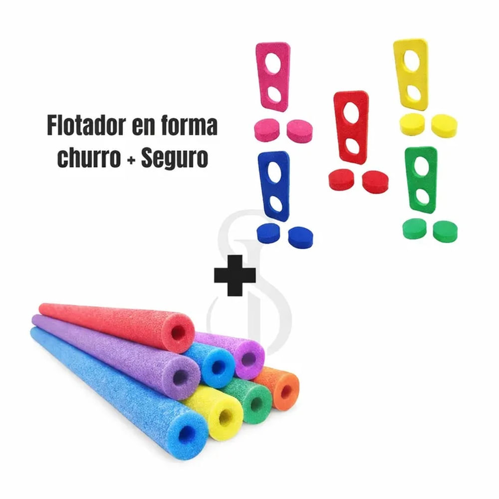 Flotador Tallarín Churro con Seguro