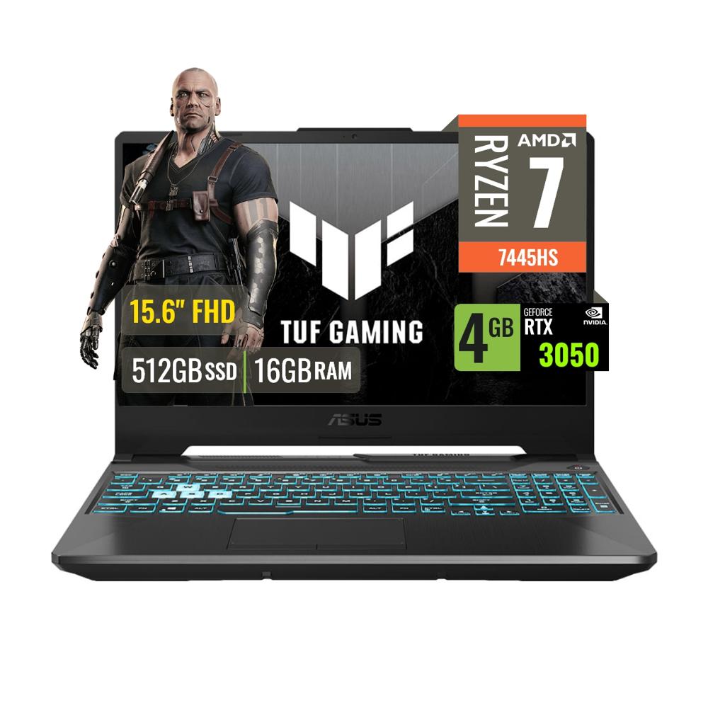 Laptop Asus Tuf Gaming A15 AMD Ryzen 7 7445HS 16GB RAM 512GB SSD 4GB RTX 3050 15.6 90NR0JF7M00F40