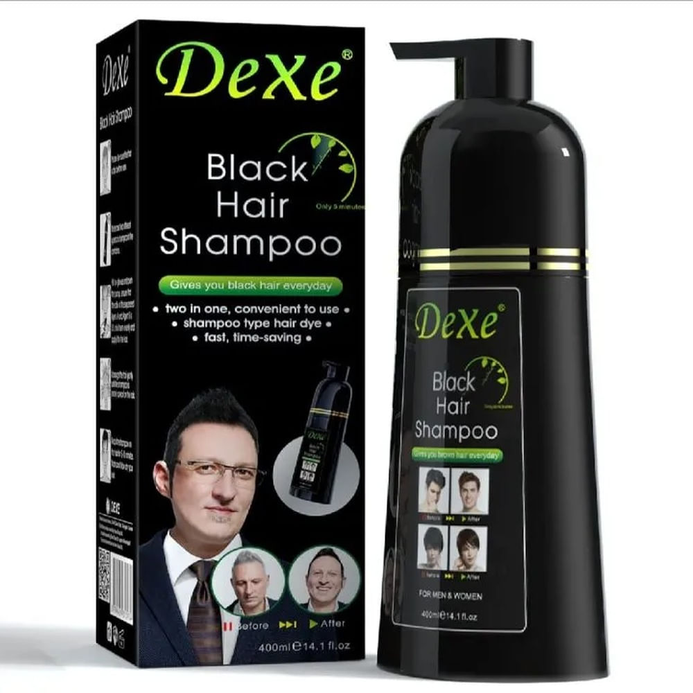 Tinte Shampoo Dexe Black Hair Negro En Frasco 400ml
