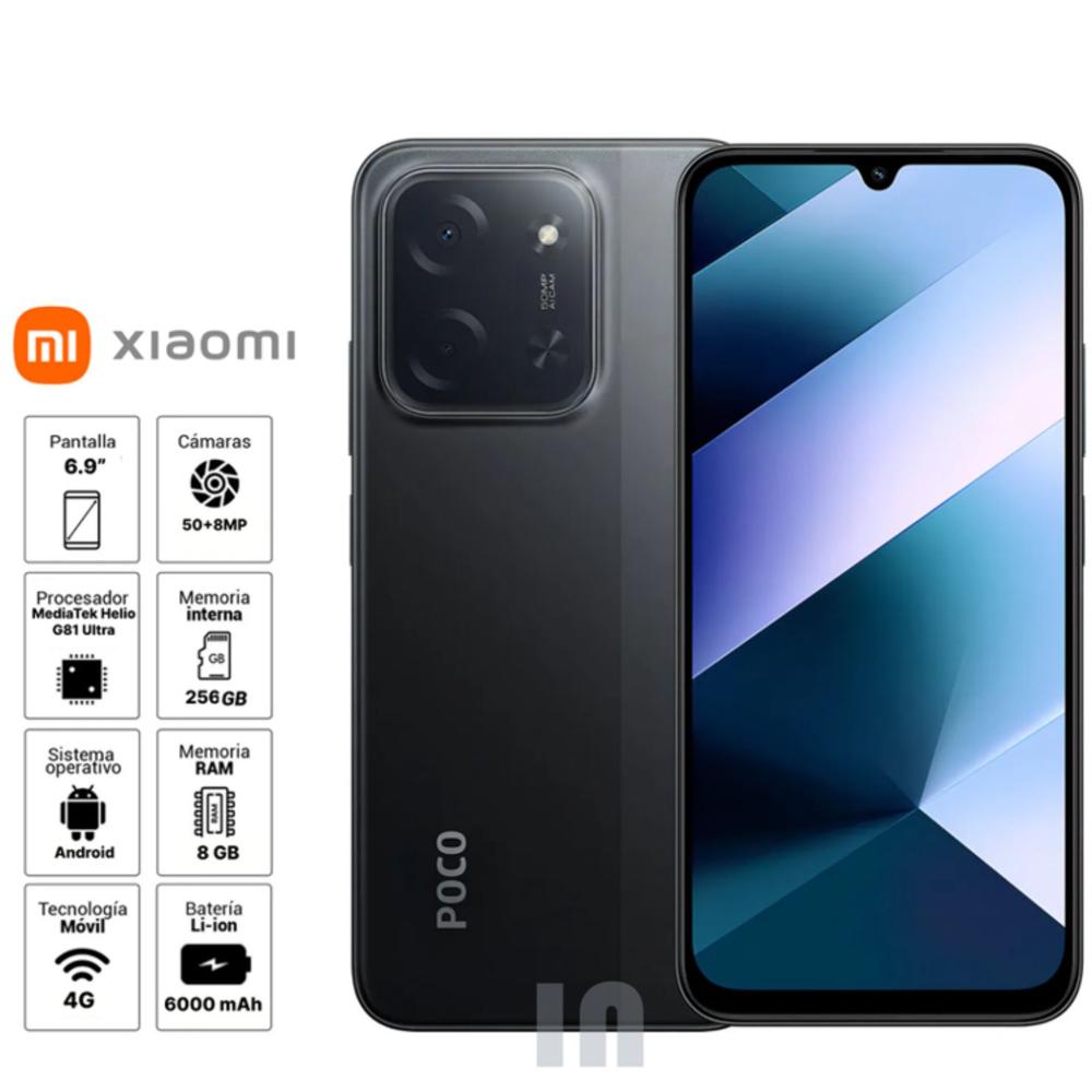 Smartphone Poco C85 8GB RAM 256GB ROM Camara 50MP Bateria 6000 mAh