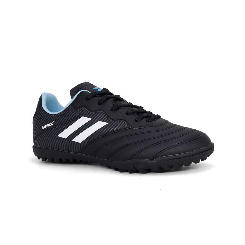 Zapatillas De Fútbol Niño PATRICK VINA/N26Q1 BLACK/WHITE/LTBLUE