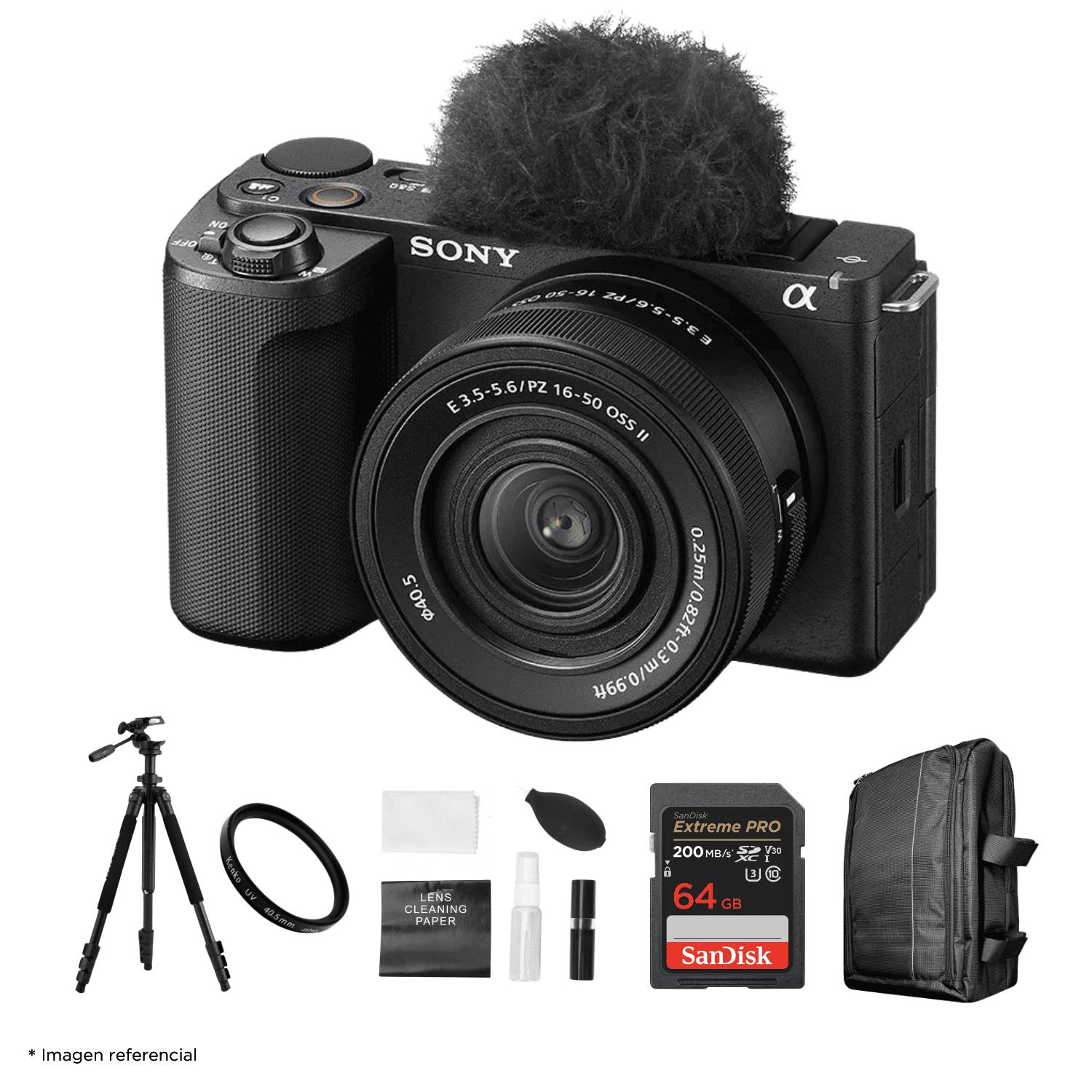 Cámara Sony ZV-E10 II Mirrorless y Lente 16-50mm II y Kit Ultimate