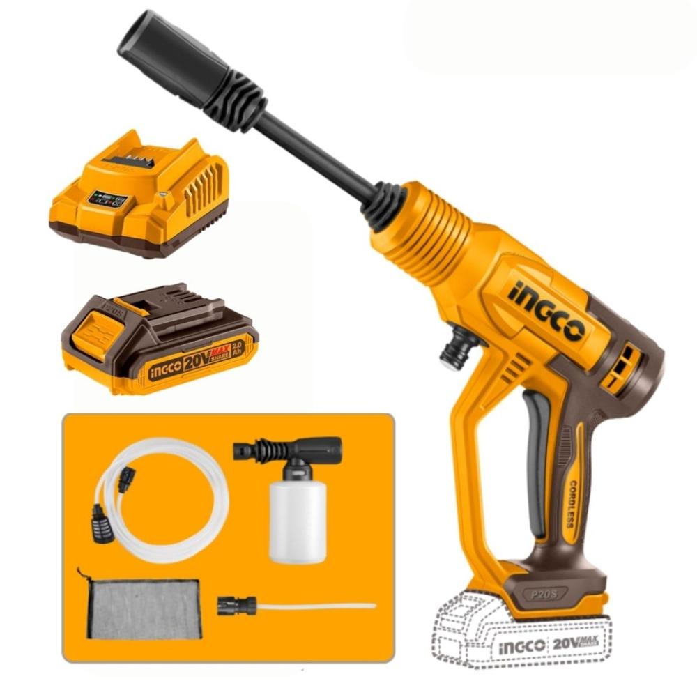 Hidrolavadora Portátil Ingco CPWLI20362 20V Recargable + Acc