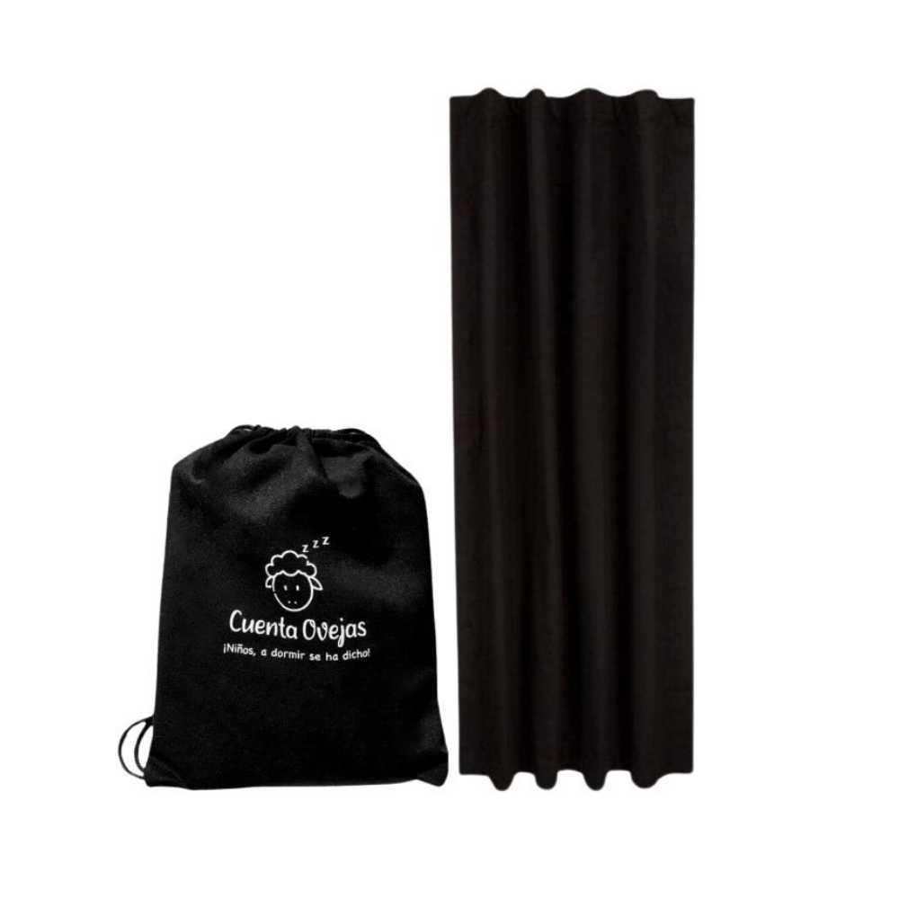 Cortina Blackout Portátil Plain Black Large 150x200cm - Cuenta Ovejas