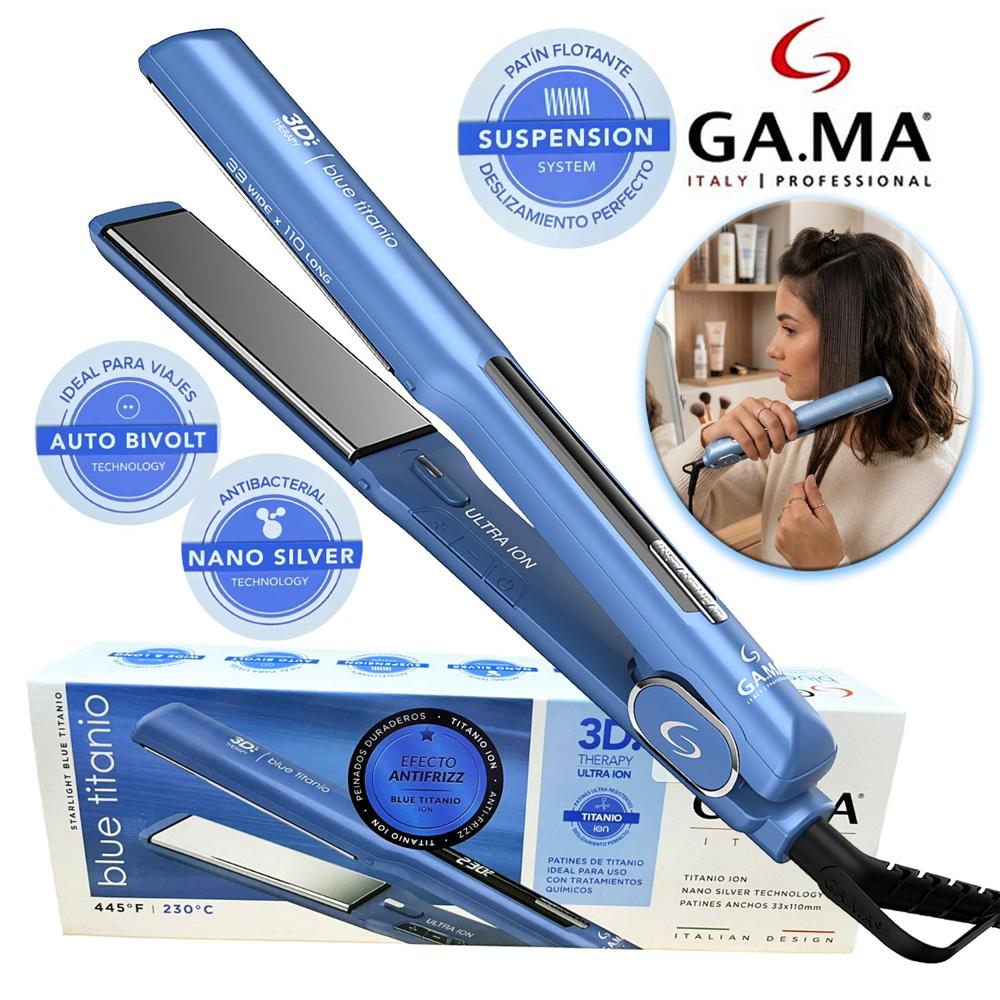Plancha Alisador Starlight 3D Blue Titanio Gama BECHS0000002439