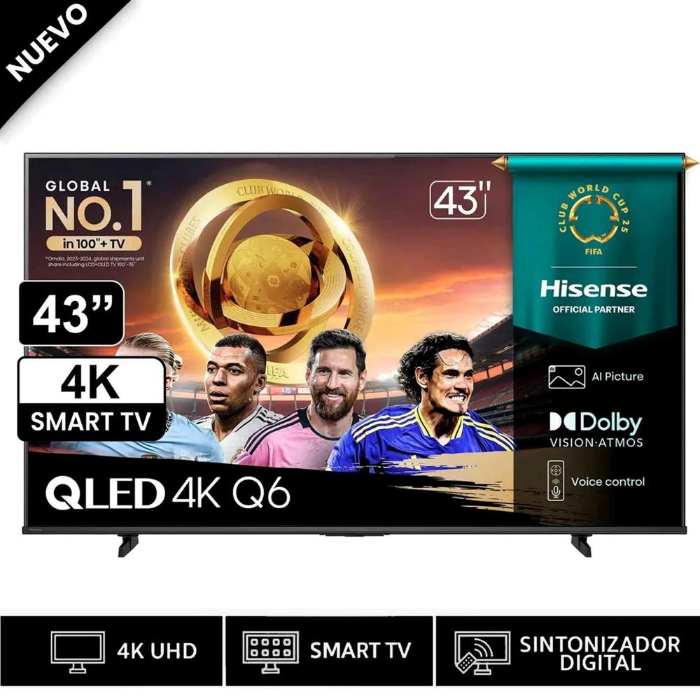 Televisor Smart TV 43 QLED 4K UHD 43Q6QV