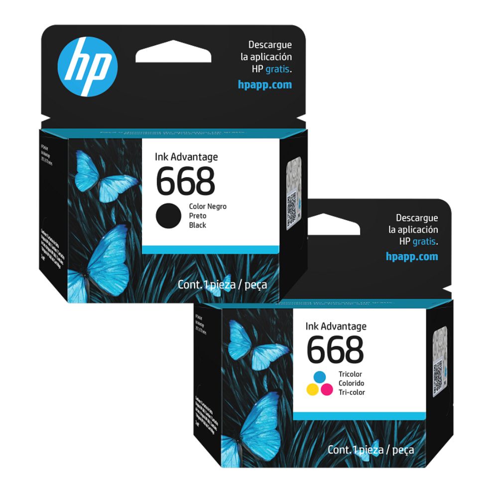 PACK DE TINTA HP 668 NEGRO Y TRICOLOR DJ 2975 4375