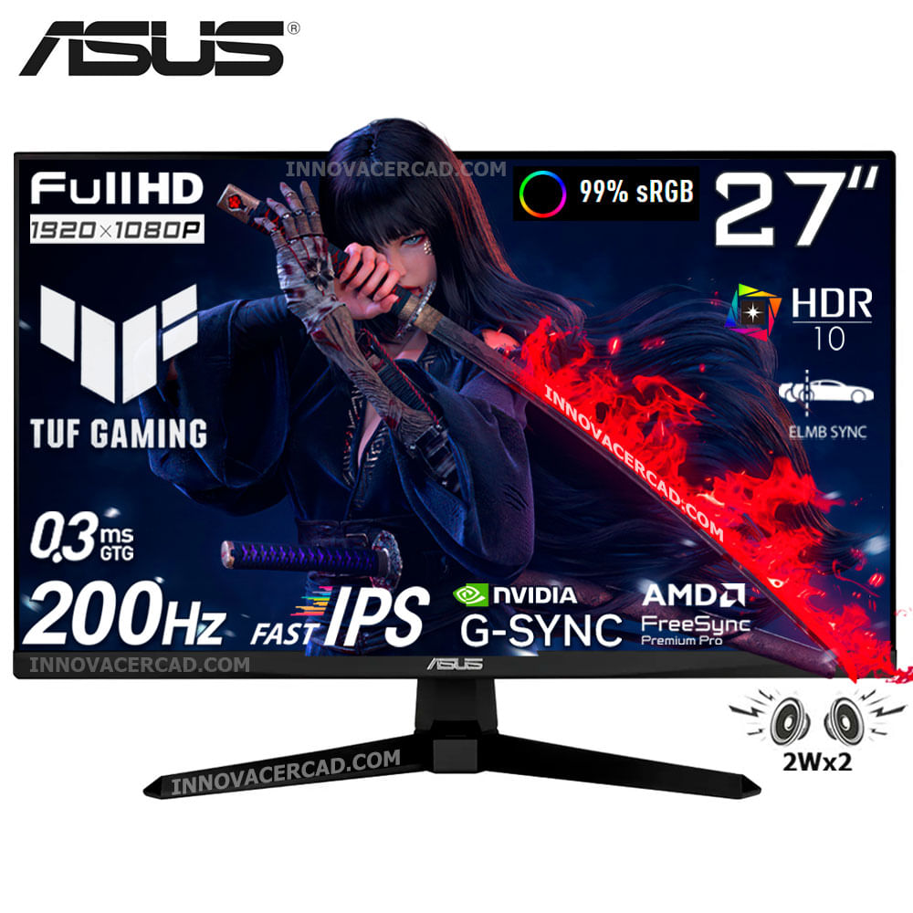 Monitor Asus Tuf Gaming Vg279q5a 27 Full HD Fast IPS 200HZ 0.3MS G-SYNC