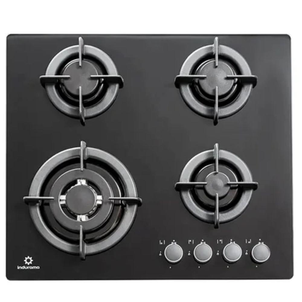 Cocina Empotrable 4 hornillas de Vidrio Templado Indurama Egi 604vdneg