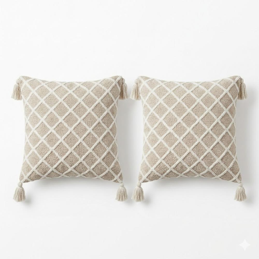 Set de Cojines Zalmohadas  Nórdico Tassel 40x40