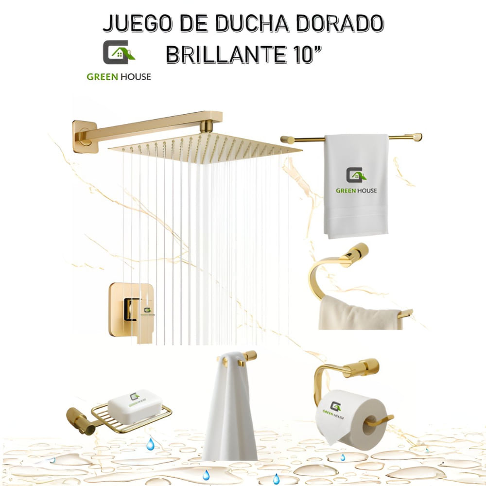 JUEGO DE DUCHA ACERO 10 PULGADAS MEZCLADORA KIT DE BAÑO ACERO