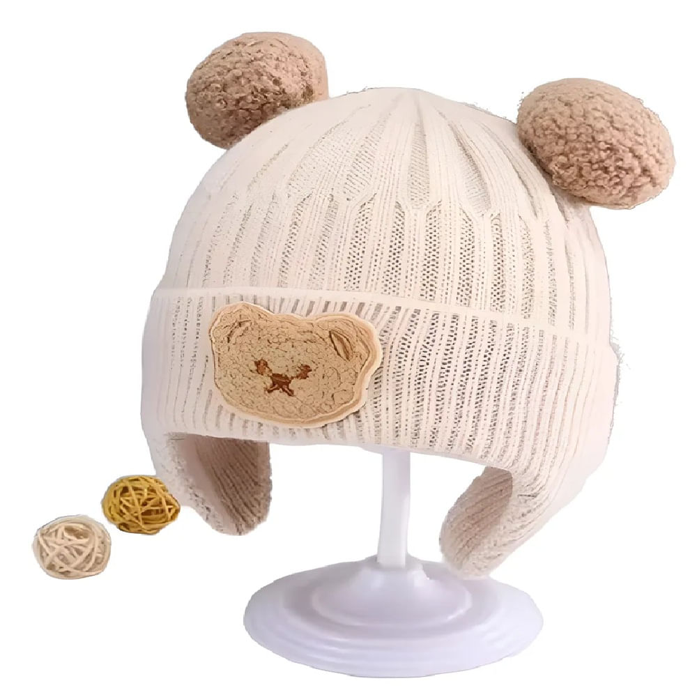 Gorro De Lana Para Bebe Tejido Cálido Versión Coreana