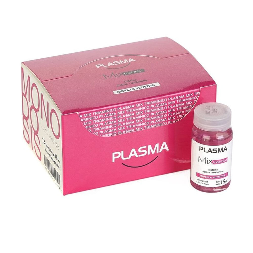 12 Ampollas Tratamiento Capilar  Nutritiva Mix Triaminico Plasma 15ml