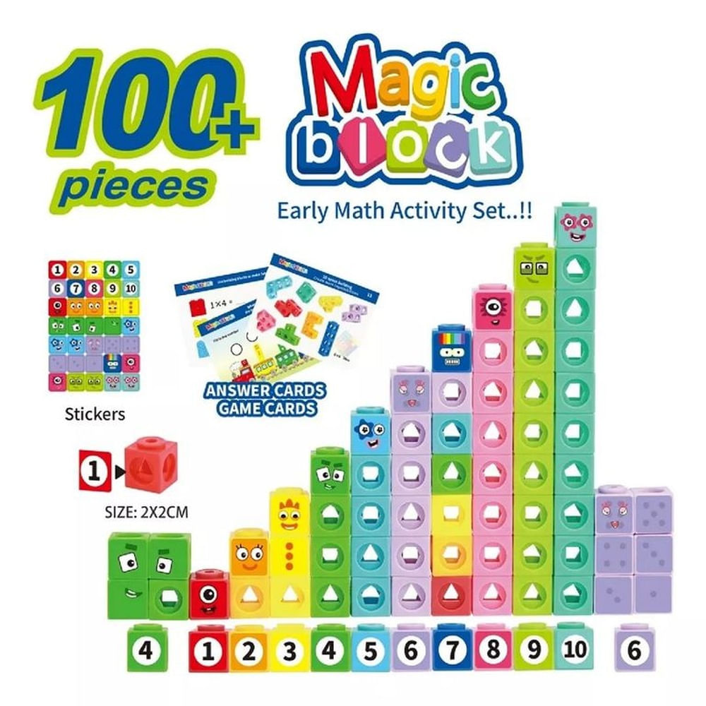 Magic Number Blocks - 100 pcs Generico