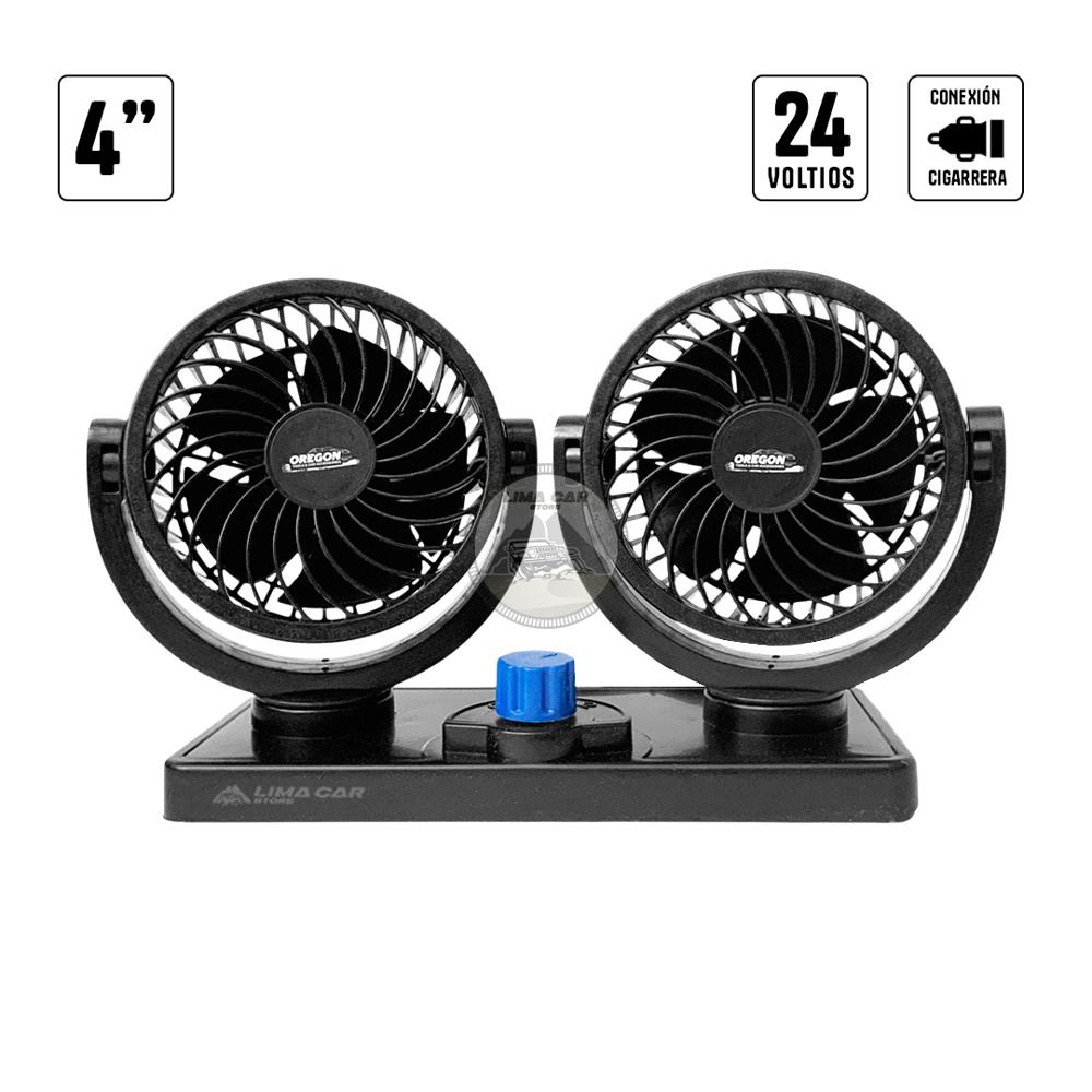 Ventilador Doble graduable 360 Grados 24V Auto Camioneta