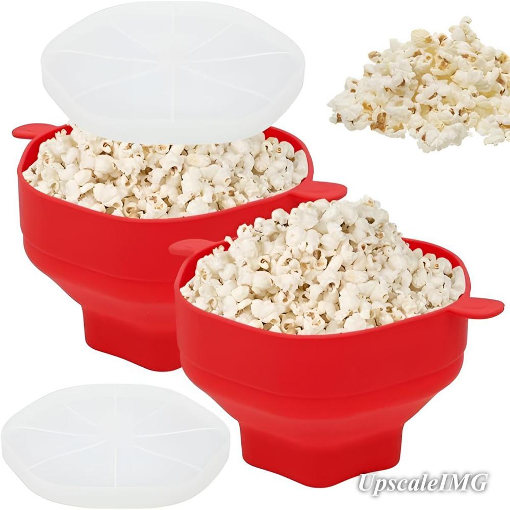 BOWL PLEGABLE DE SILICONA PARA CANCHITA EN MICROONDAS ROJO