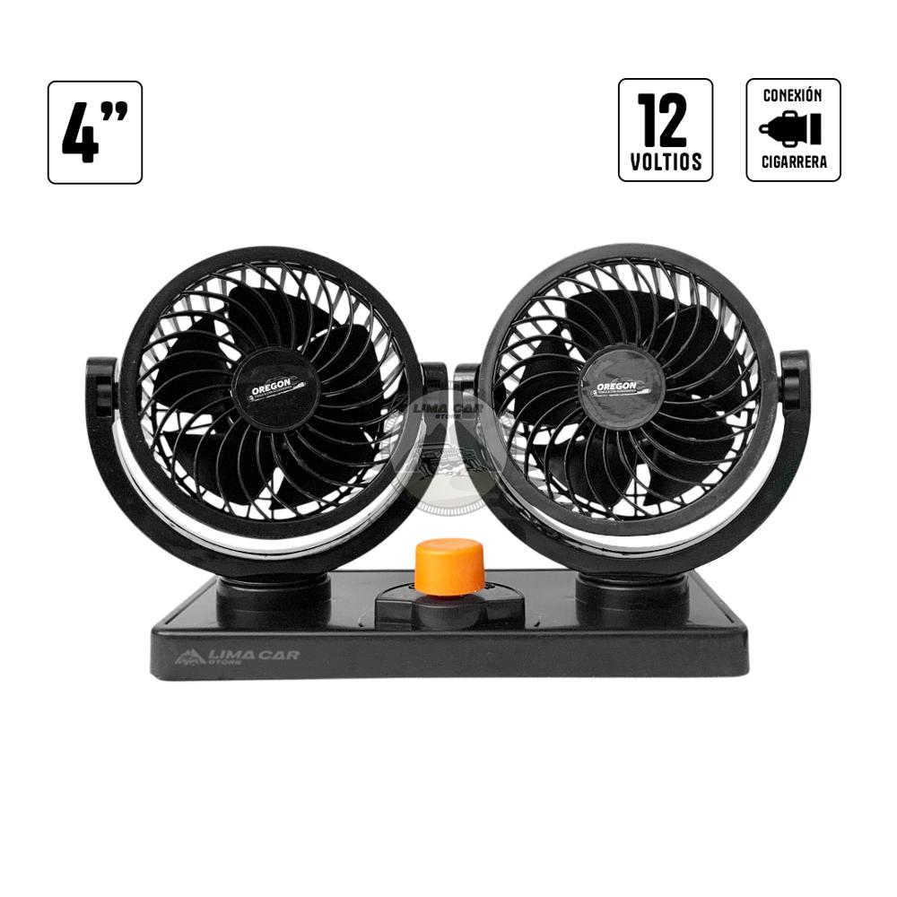 Ventilador Doble graduable 360Grados  12V Auto Camioneta