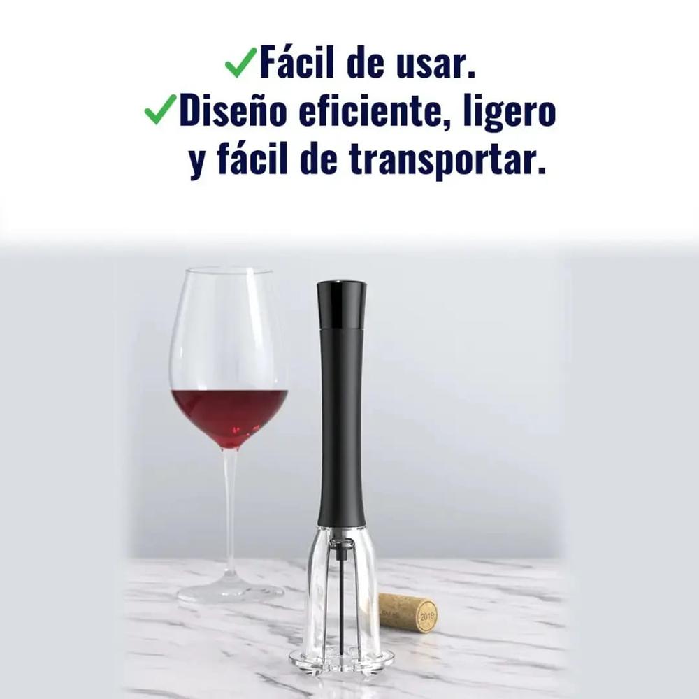 ABRIDOR SACACORCHO DESCORCHADOR NEGRO VINO SIMPLE CORTADOR