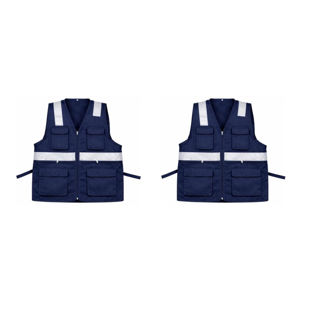 PACK X 2 UND DE CHALECO MULTIBOLSILLO ALTA VISIBILIDAD TALLA L
