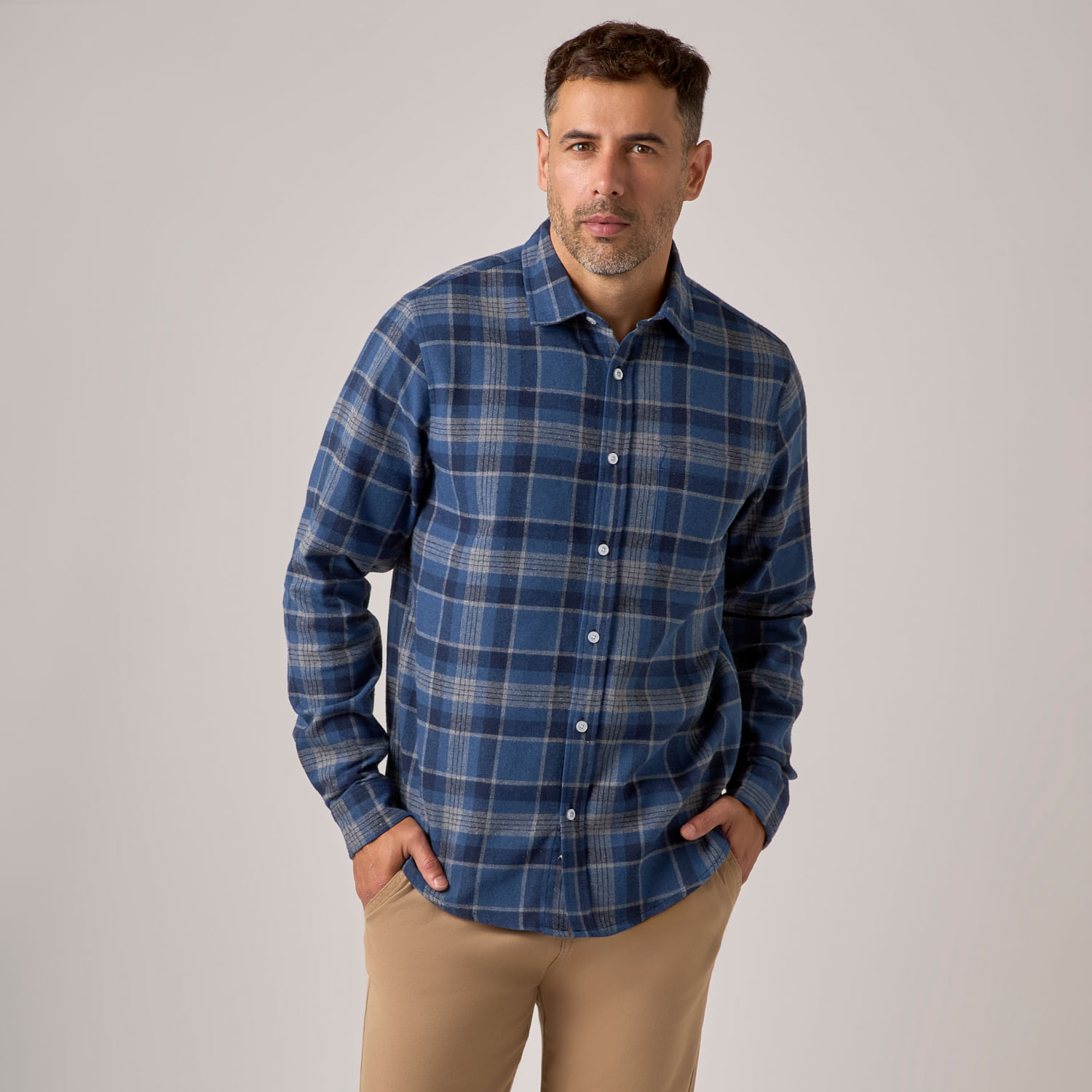 Camisa Hombre Franela Checks Madison