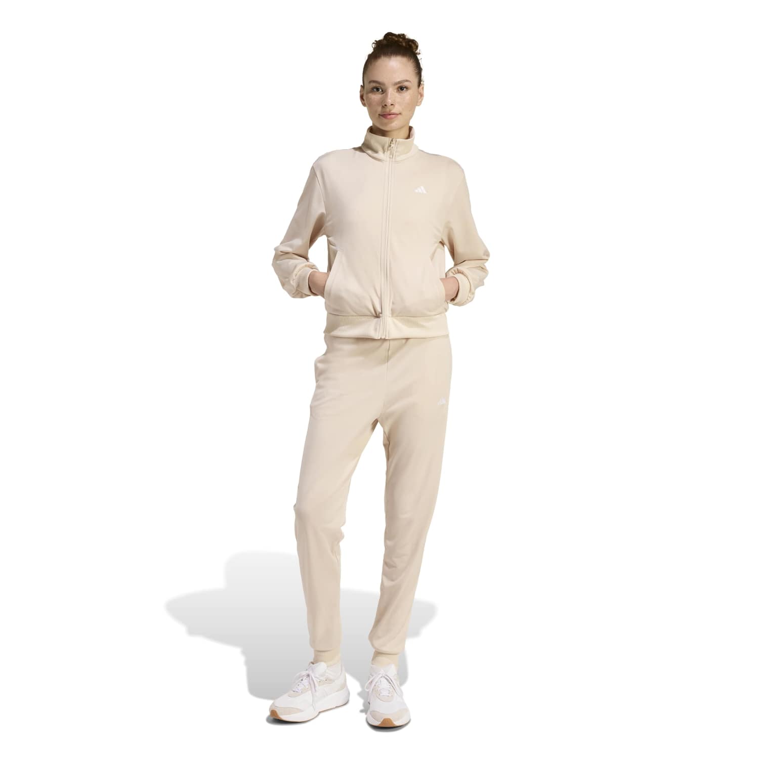 Conjunto Buzo Deportivo Adidas Mujer W Feelcozy Ts Kb8459 Beige