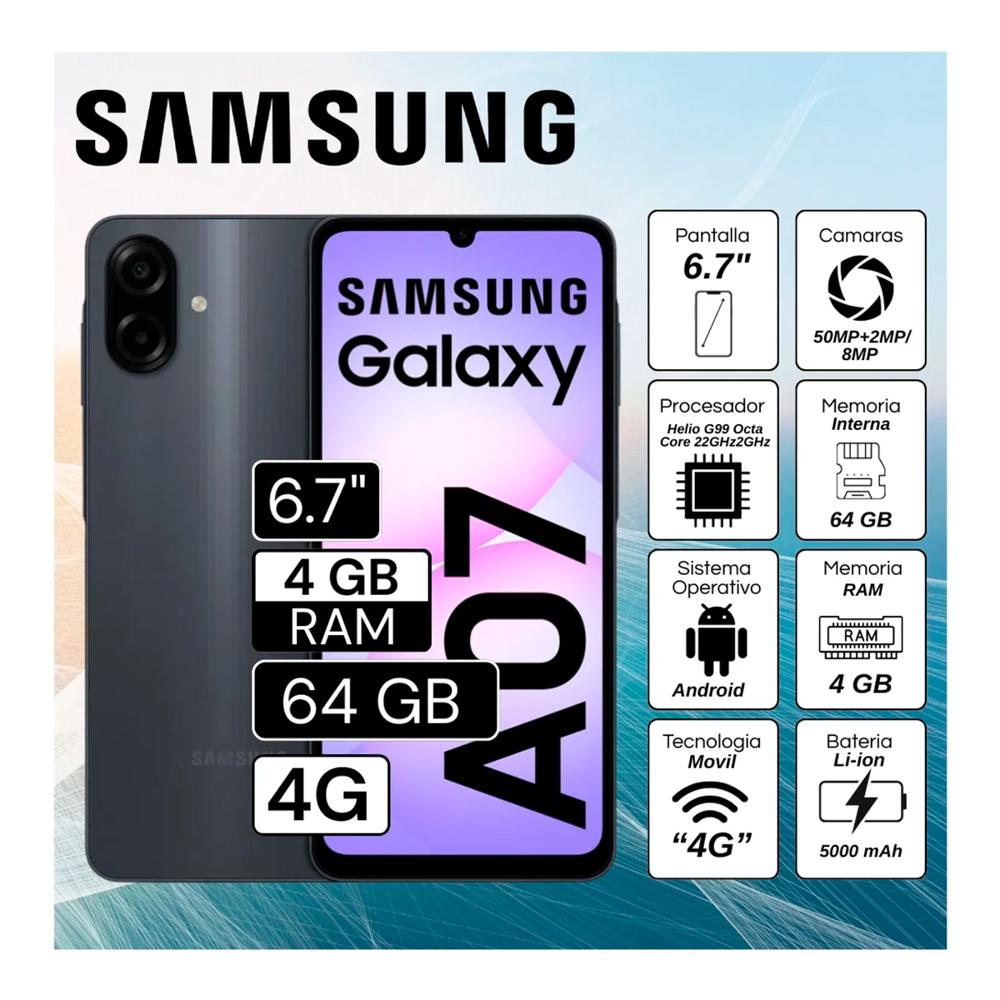 CELULAR SAMSUNG GALAXY  A07 4RAM 64GB