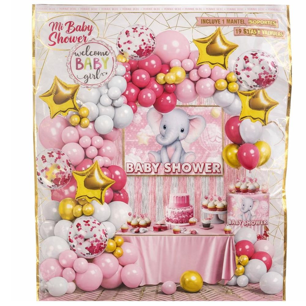 Globos Bouquet Baby Shower Decoración Completo 100 Piezas niña