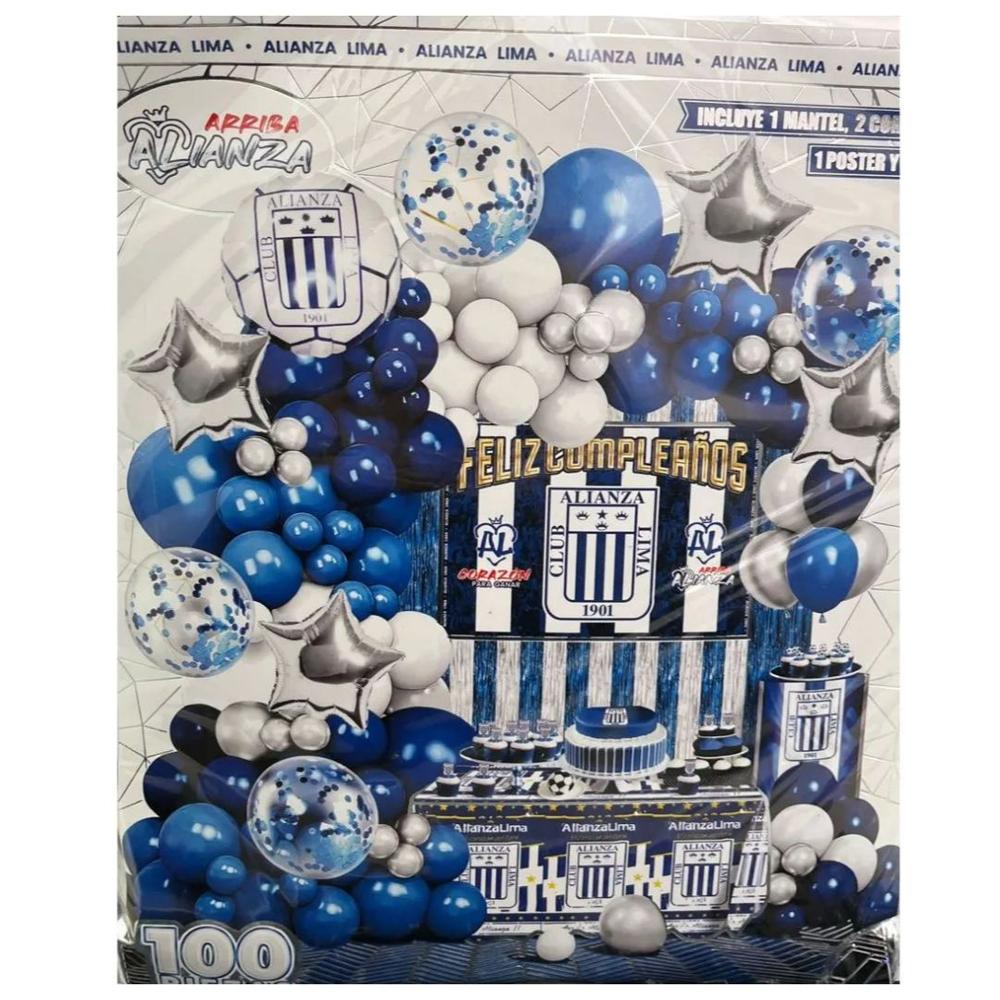 Globos Bouquet Feliz Cumpleaños Decoración Completo 100 Piezas