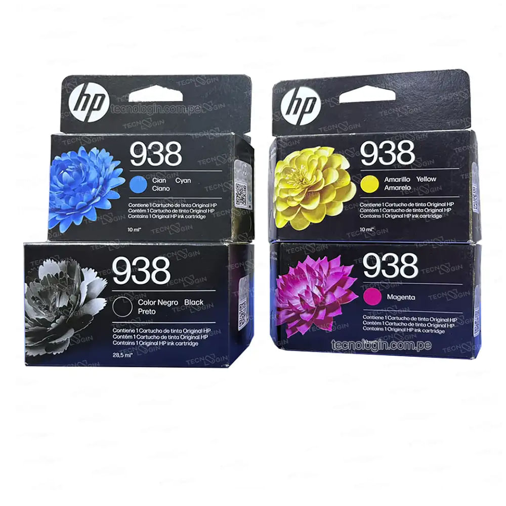 Kit Tinta HP 938 CMYBK OfficeJet Pro 9110 9120 9130 9720 9730