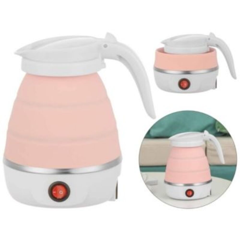 Hervidor Eléctrico Portátil Automático Plegable Rosado