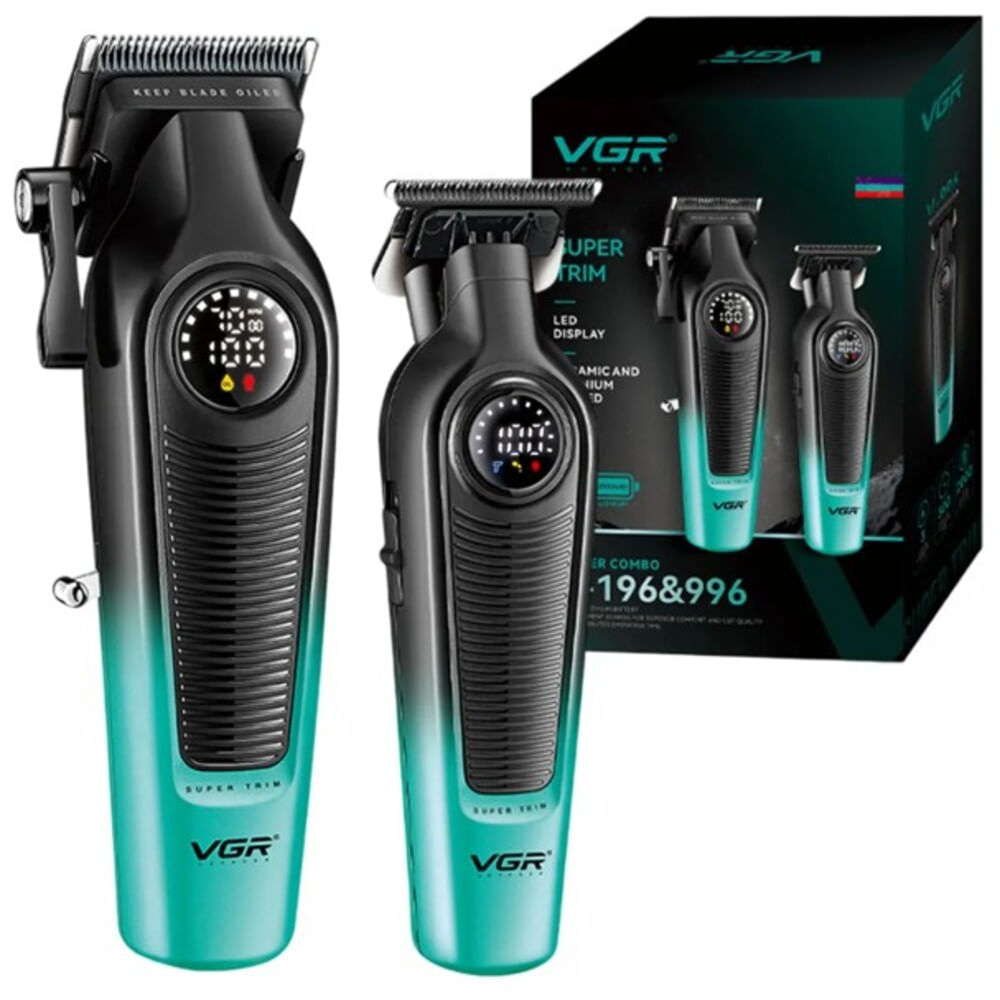 Combo Barber Super Trim Vgr Cortadora V-196 Y Trimmer V996