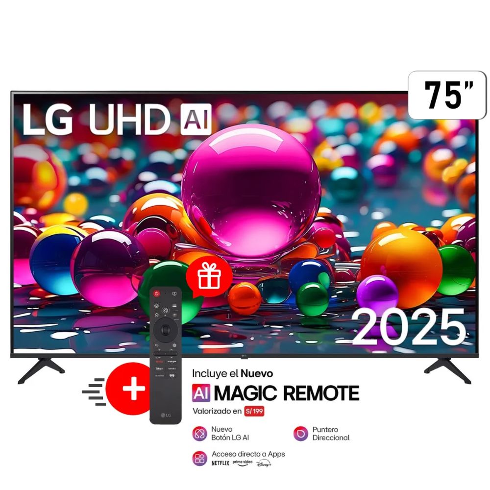 Televisor LG  75 UHD 4K ThinQ AI 75UA8050PSA