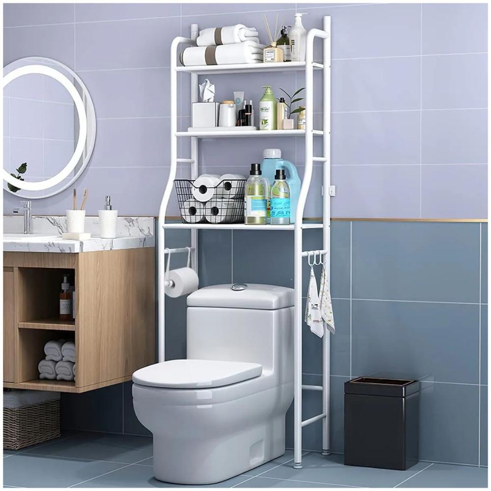 Estante Organizador de Baño Sobre Inodoro Multiusos 3 Niveles 152x46x25cm