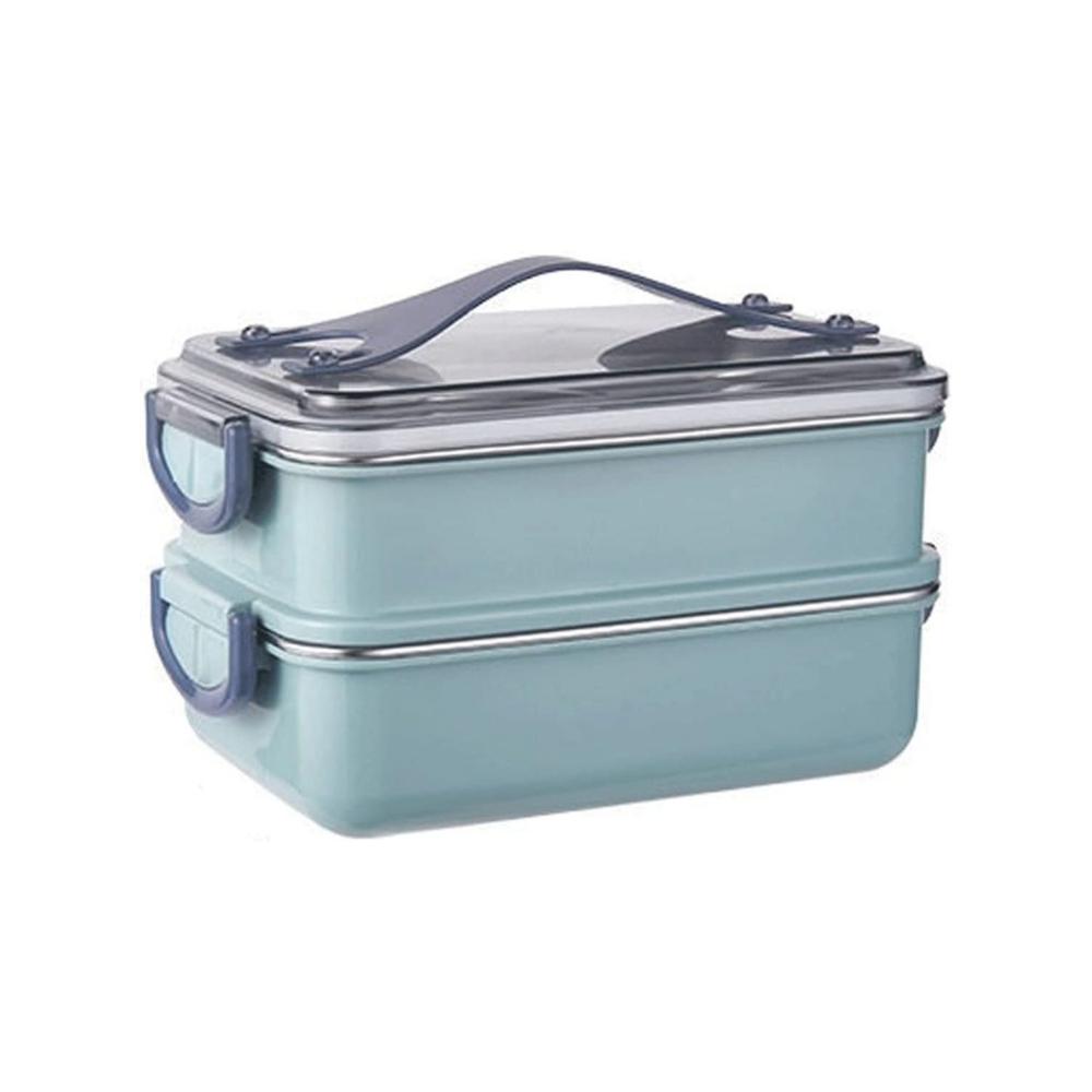 Taper lonchera  de acero  doble compartimiento