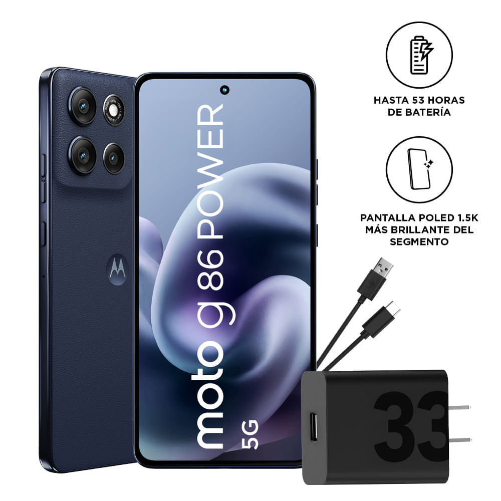 Celular 5G Motorola G86 8GB 256GB 50MP Azul