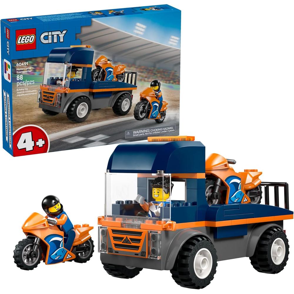LEGO CITY CAMIÓN DE TRANSPORTE DE MOTOCICLETAS 60491