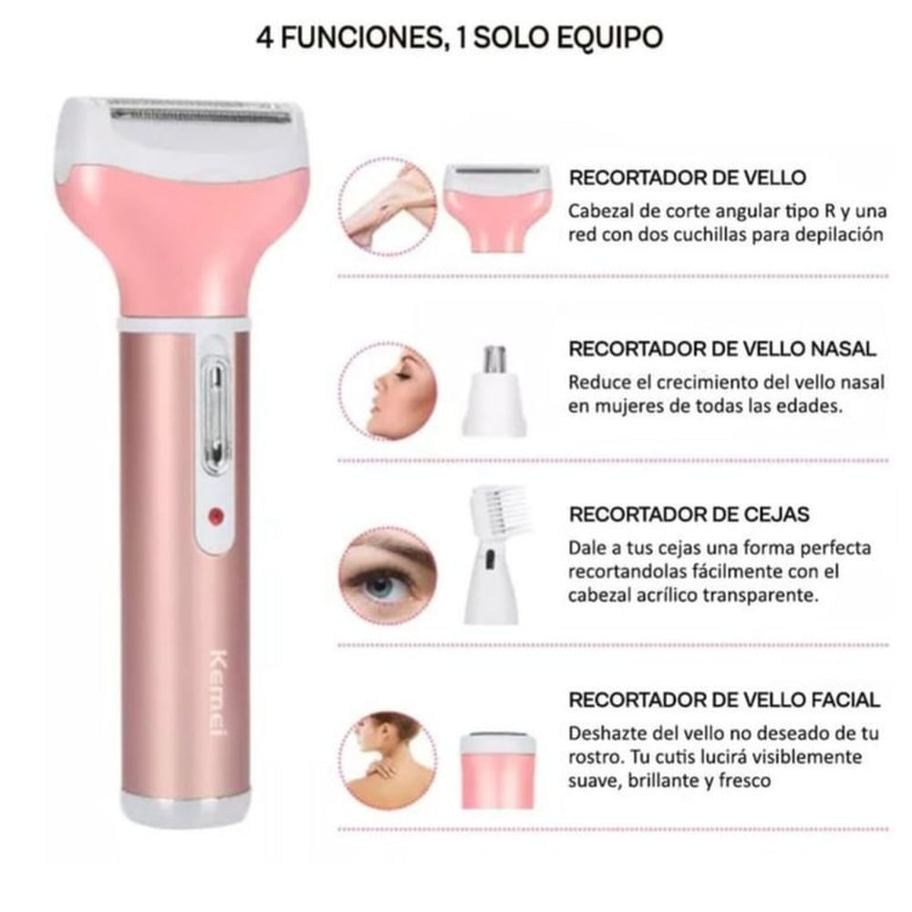 Depiladora para Dama KEMEI 4en 1