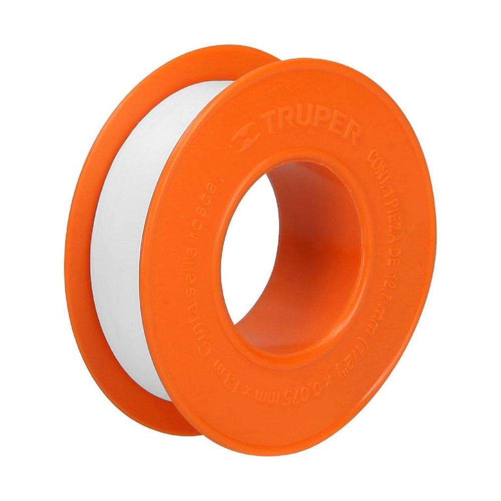 Cinta Teflón sella roscas 1'2 X 13 m uso general Truper 12512