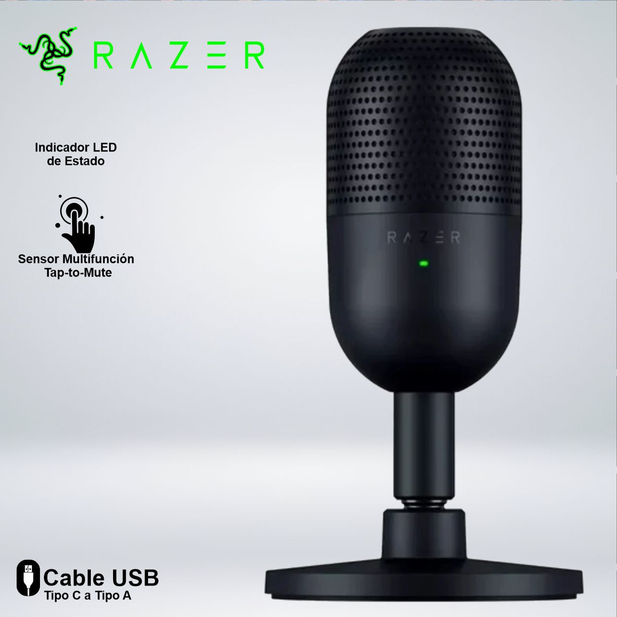MICROFONO RAZER SEIREN V3 MINI SENSOR MUTE SUPREME RUIDO