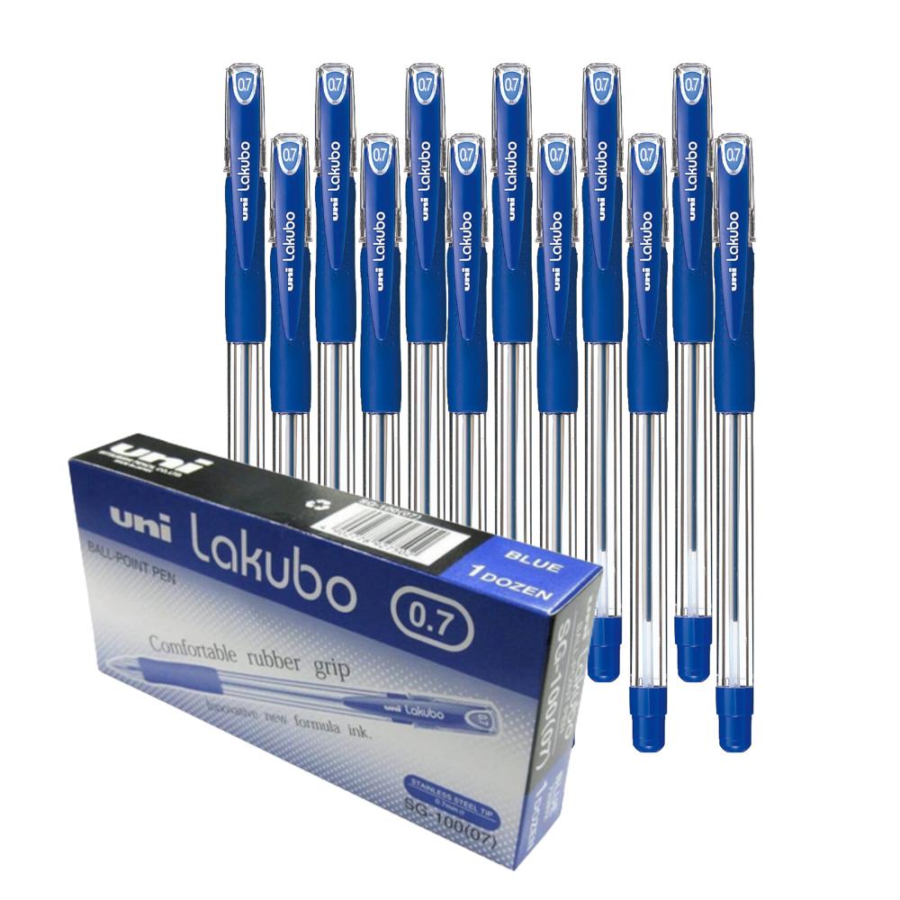 UNI Lakubo SG-100 Bolígrafo Tinta Seca Azul Caja x 12