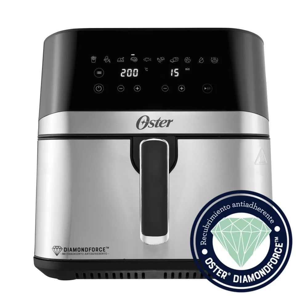 Freidora de Aire OSTER 7.5L CKSTAF75DSSDF con 10 Programas Automáticos-Negro