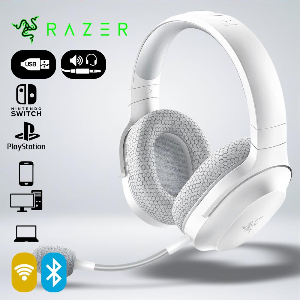 AUDIFONO GAMER RAZER BARRACUDA X SONIDO 7.1 BLUETOOTH WIRELESS BLANCO